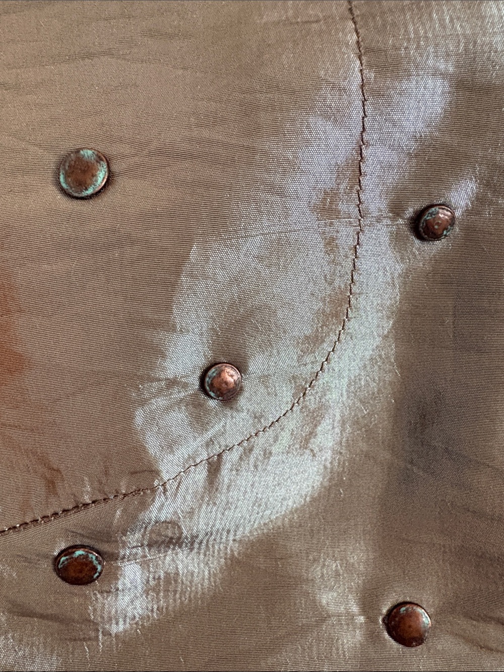 SPANNER Shiny Sage Green Iridescent Studded Detail Zip-Front Vest 🌟2/$30🌟 - Picture 6 of 11